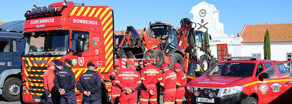 Força conjunta de operacionais portugueses partiu hoje de Vendas Novas para ajudar Valência