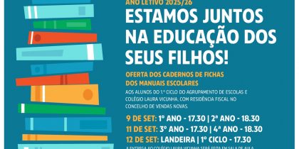 Entrega dos cadernos de fichas aos alunos do 1.º ciclo